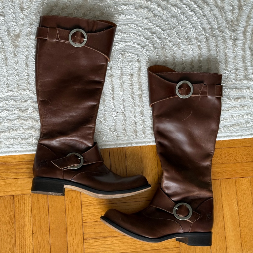 John Fluevog Brown Heeled Boots
